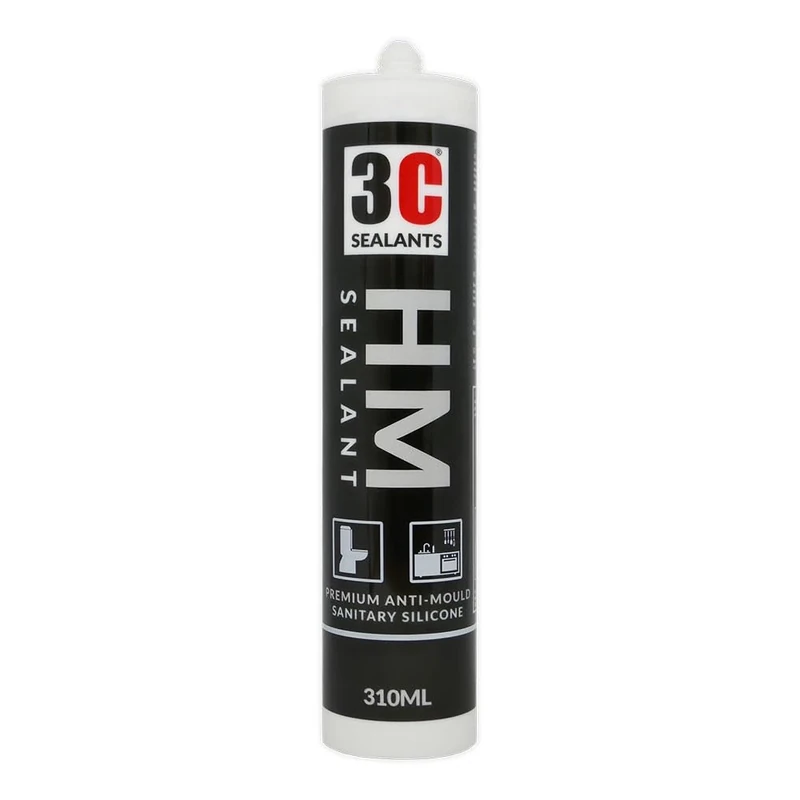 3C Sealants HM Sealant Anti-Mould Sanitary Silicone (Snow White, 310ml)