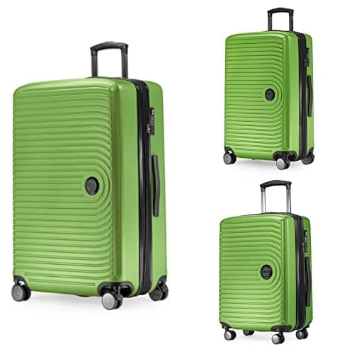 Hauptstadtkoffer Mitte - Set of 3 Suitcases - Hand Luggage Suitcase 55 cm, Medium Suitcase 68 cm + Large Travel Suitcase 77 cm, Hard Shell ABS, TSA - Apple Green