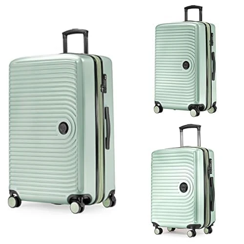 Hauptstadtkoffer Mitte - Set of 3 Suitcases - Hand Luggage Suitcase 55 cm, Medium Suitcase 68 cm + Large Travel Suitcase 77 cm, Hard Shell ABS, TSA - Mint
