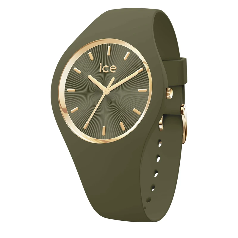 ICE-WATCH - ICE Champagne Olive Green - Women's Watch with Silicon Strap - 025353 (Medium)