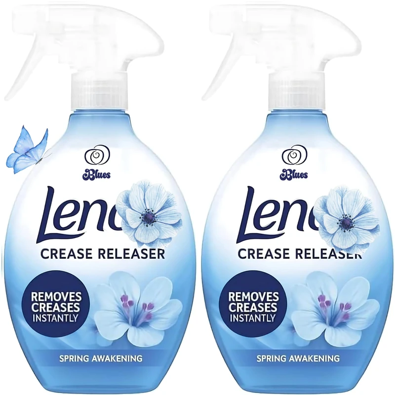 Crease Releaser Spray - Spring Awakening Scent | Twin Pack (2 x 500ml) | Instantly Removes Wrinkles from Clothes & Fabrics | No Ironing Needed | Fresh Scent Easy Spray