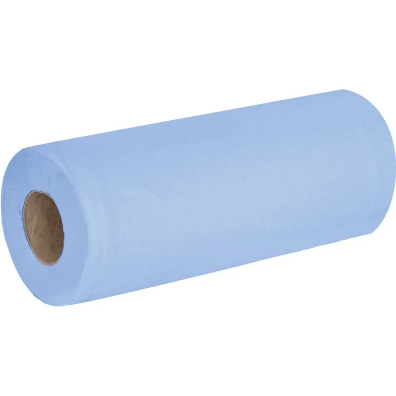 Pristine Blue 2-Ply Hygiene Roll, 25cm x 40m, 100 Percent Recycled Fibres, Highly Absorbent and Versatile, CHSA and FSC Accredited, UK Made (Case of 18)
