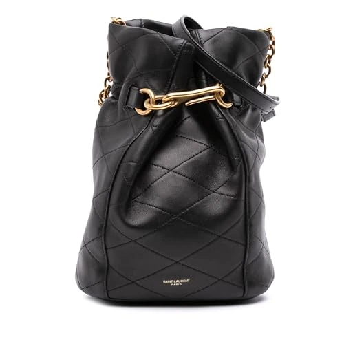 Saint Laurent Pre-Loved Lambskin Le Maillon Hook Bucket Bag
