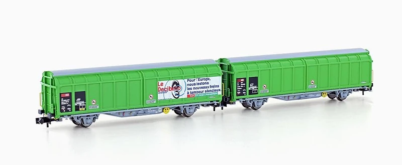 LEMKE Hobbytrain 81222062-Set of 2 Sliding Wall Trolley Hbbillns-x SBB, Ep.V, Decibello - Track Width N - Image 1