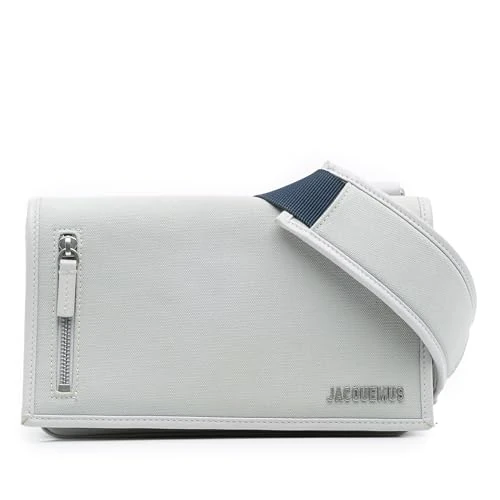 JACQUEMUS Pre-Loved Mini Canvas and Leather Le Messageru Crossbody