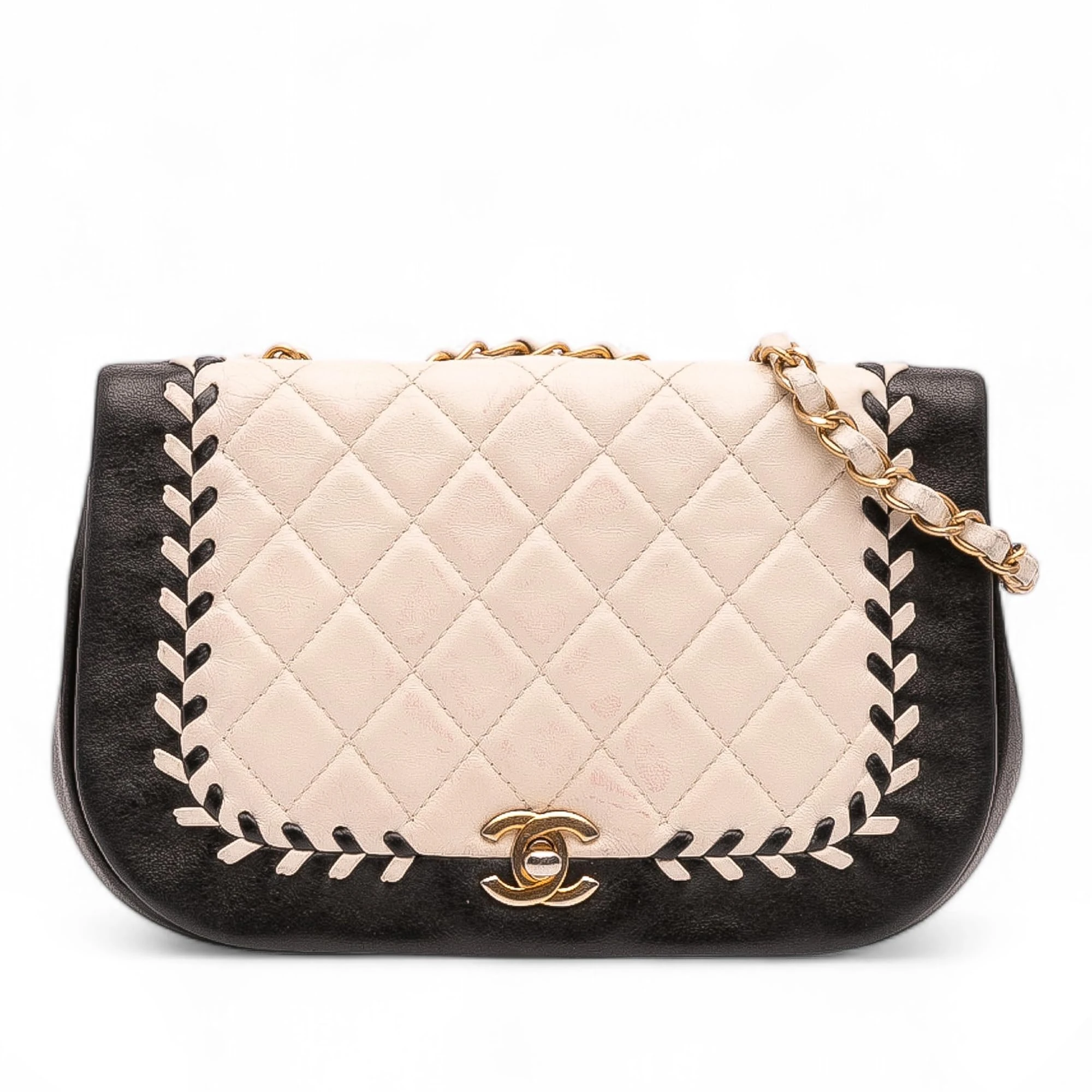 Chanel Pre-Loved Small Bicolor Calfskin Braided Chic Flap
