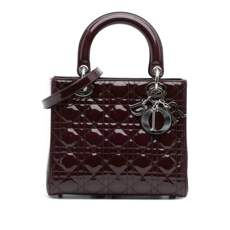 Dior Pre-Loved Medium Patent Cannage Lady