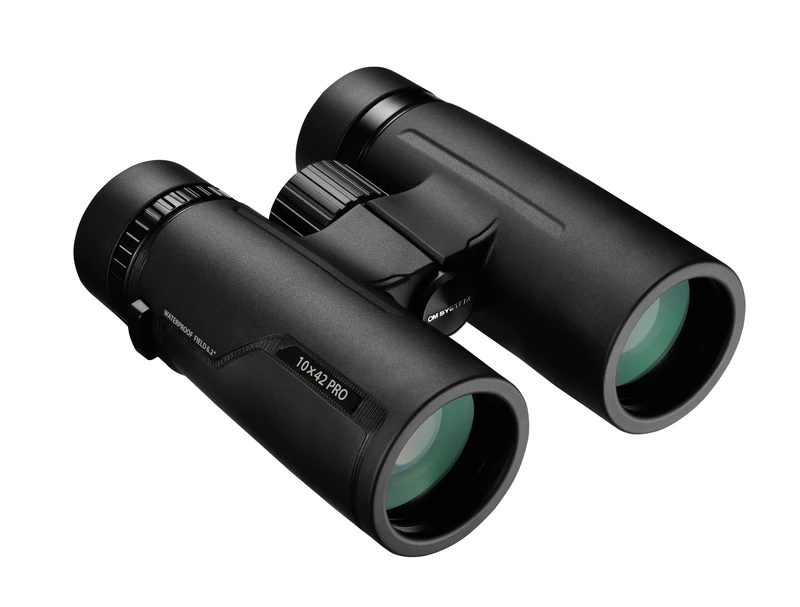 OM SYSTEM 10x42 PRO binoculars, fast, high-contrast, robust, waterproof, fog-free, slim, simple design – ideal for travelling, hiking, sports and nature observation, even at close range