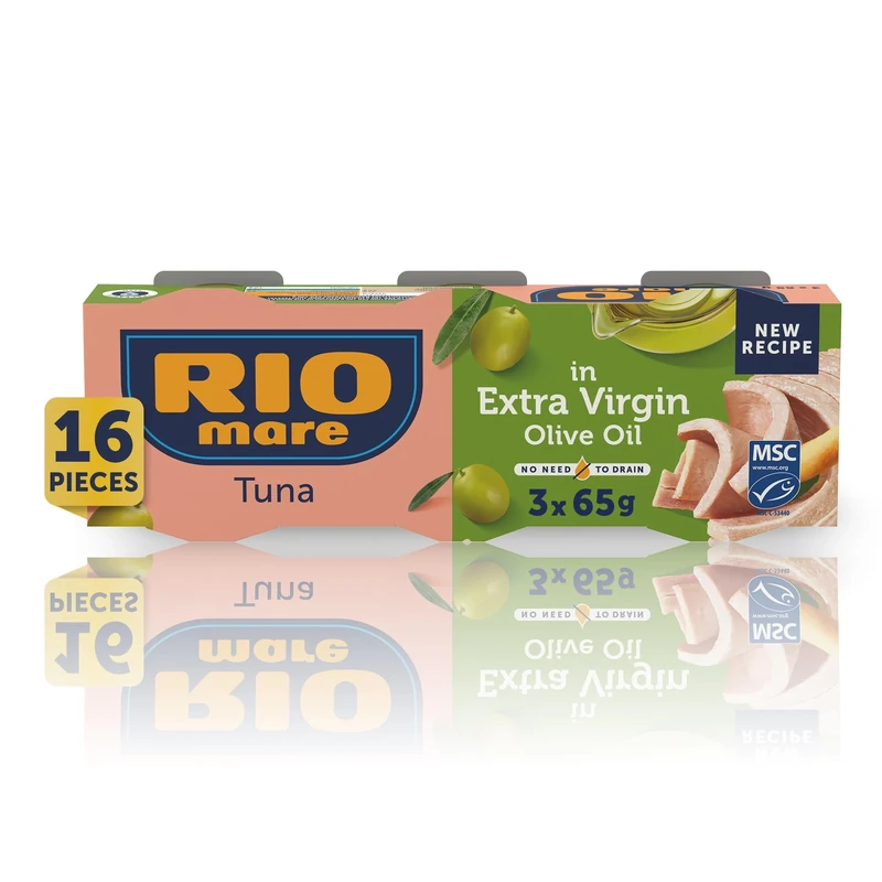 Rio Mare Tuna in Extra Virgin Olive Oil, 48 x 65g, Prime Quality Tinned Fish, Italy's Favourite Tuna, Sustainably sourced