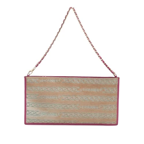 Chanel Pre-Loved Pony Hair Logo Chain Pochette