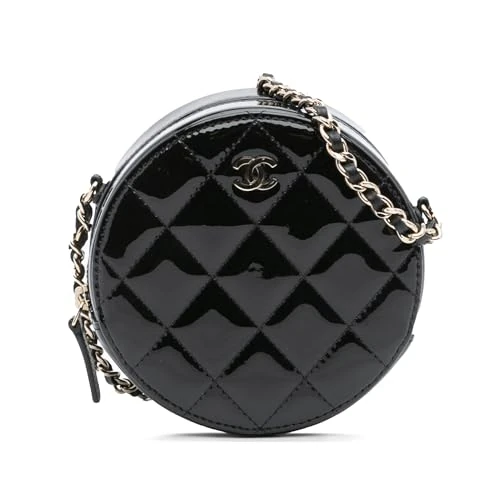 Chanel Pre-Loved Quilted Patent Round As Earth Crossbody Bag - Image 1