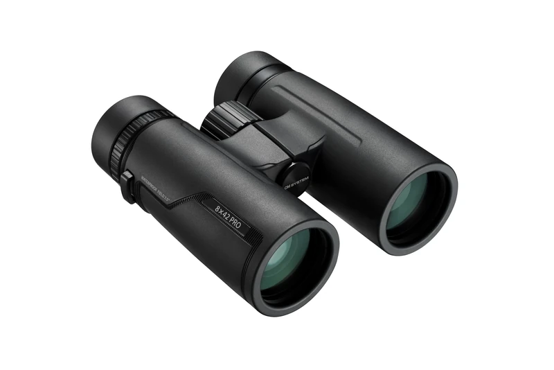 OM SYSTEM 8x42 PRO binoculars, fast, high-contrast, robust, waterproof, fog-free, slim, simple design – ideal for travelling, hiking, sports and nature observation, even at close range
