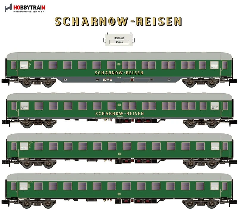 LEMKE Hobbytrain Scharnow 81212704-4-Piece Set 1 DB Ep.IIIb 2x Bcm54/Bcm53-60/Bcm54-60 - Track Width N - Image 1