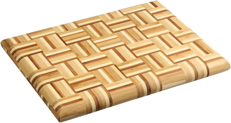 KESPER Bamboo Chopping Board, Dimensions: 40 x 30 x 3.5 cm, Multicoloured, Durable, Moisture-Repellent Thanks to Biofa Oil, 58367