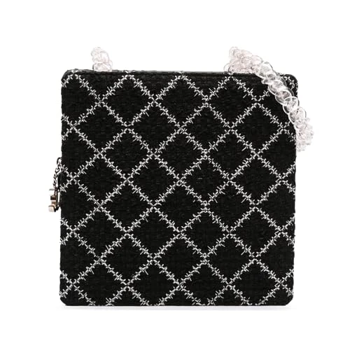 Chanel Pre-Loved Tweed And Resin Zipped Chain Shopping Bag Crossbody