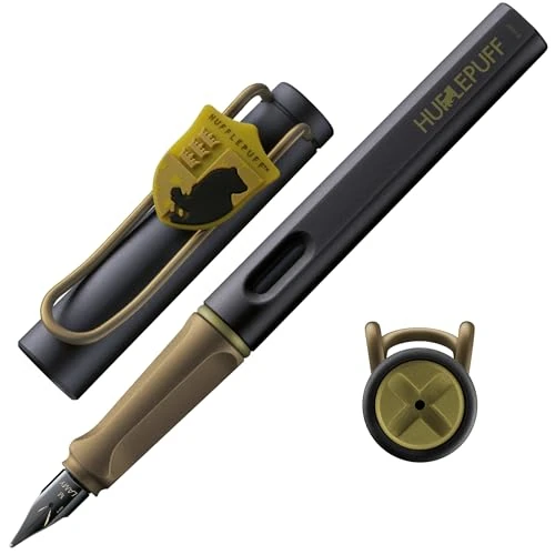 Lamy Safari Harry Potter Hufflepuff™ Fountain Pen – Special Edition Fountain Pen with House Crest – steel nib in extra fine width – ergonomic grip – incl. T10 Blue Ink Cartridge – Right-Handed
