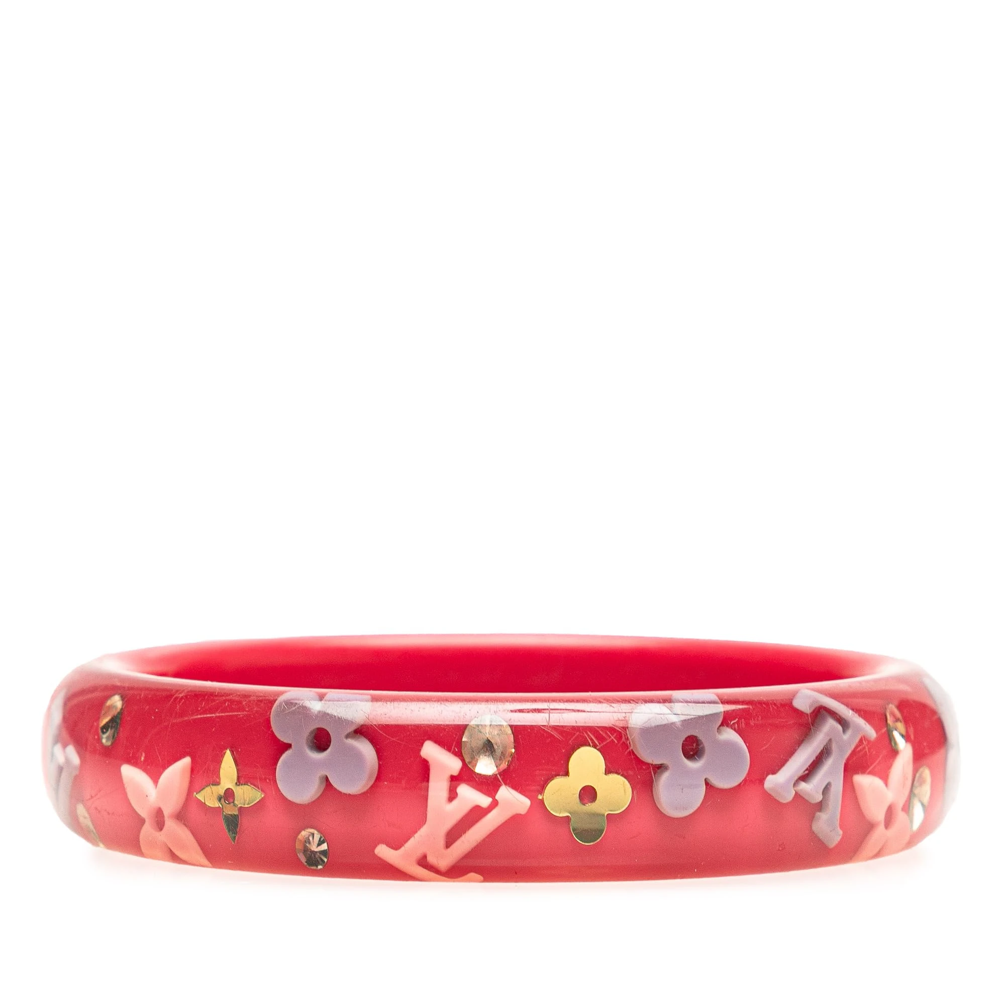 Louis Vuitton Pre-Loved Resin and Crystal Inclusion Bracelet GM