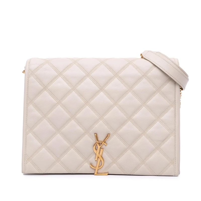 Yves Saint Laurent Pre-Loved Small Quilted Lambskin Becky Chain Shoulder Bag
