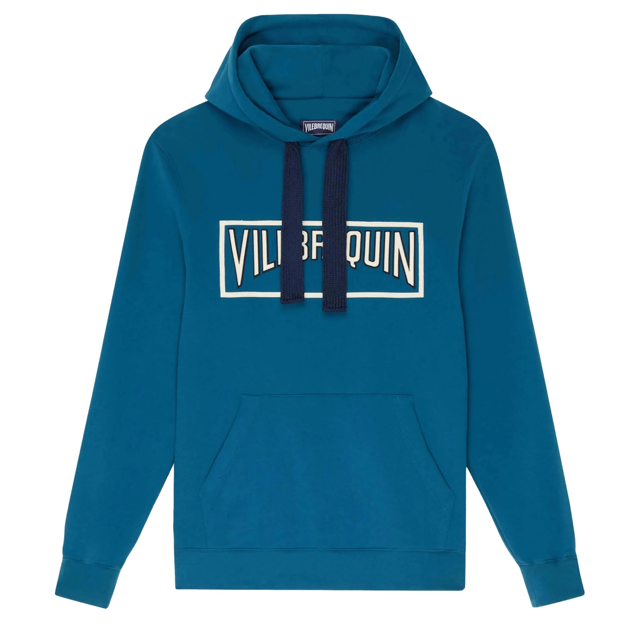 Vilebrequin, Cotton Hoodie Sweatshirt Solid, M, Peacock