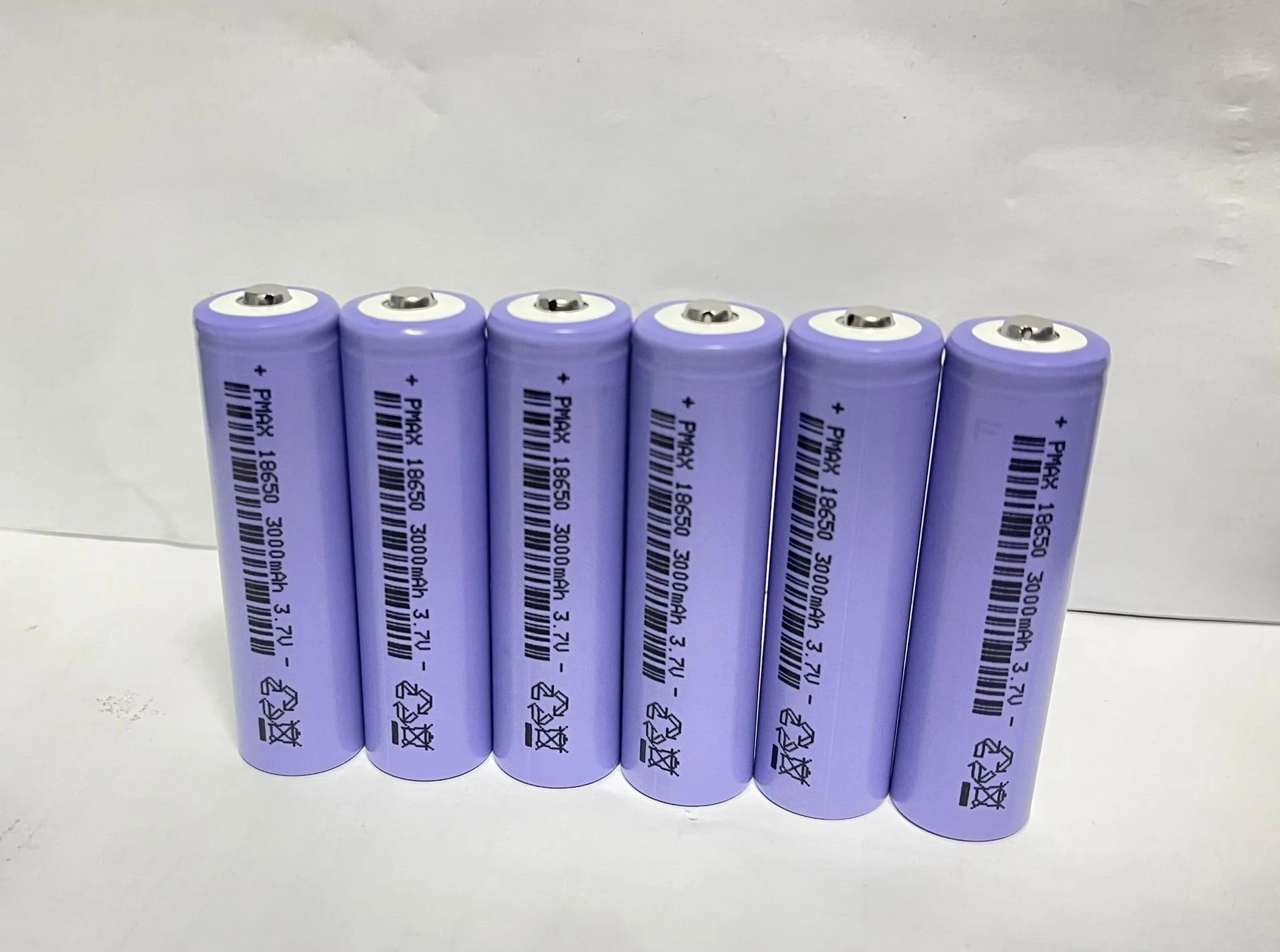 (6 Pack) 3.7V Rechargeable Battery 18650 3000mAh Large Capacity Button Top Batteries, For DIY, Power Tools, Flashlight, Camera,Doorbell,Headlamp