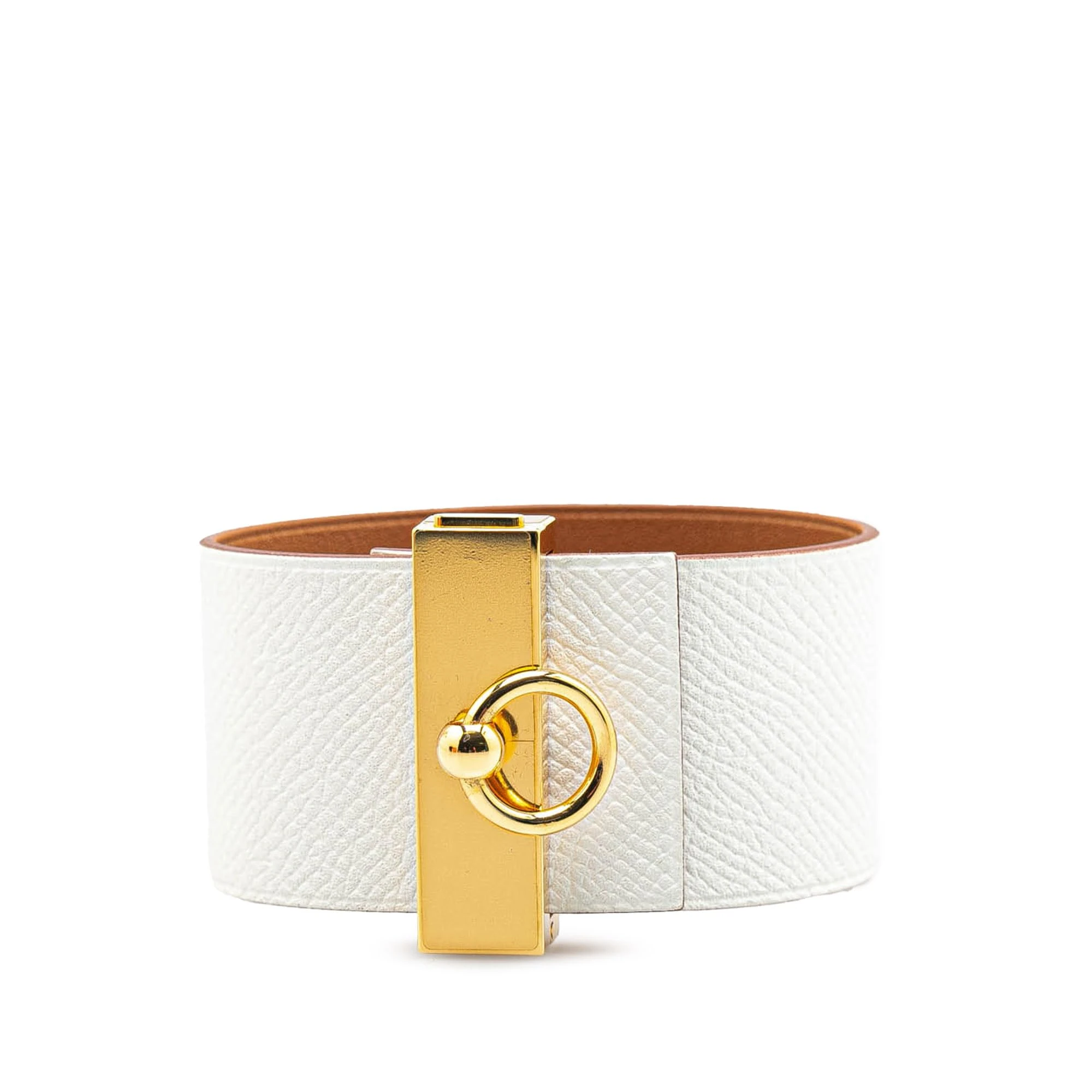 Hermès Pre-Loved Bicolor Epsom Reversible Illusion Bracelet MM