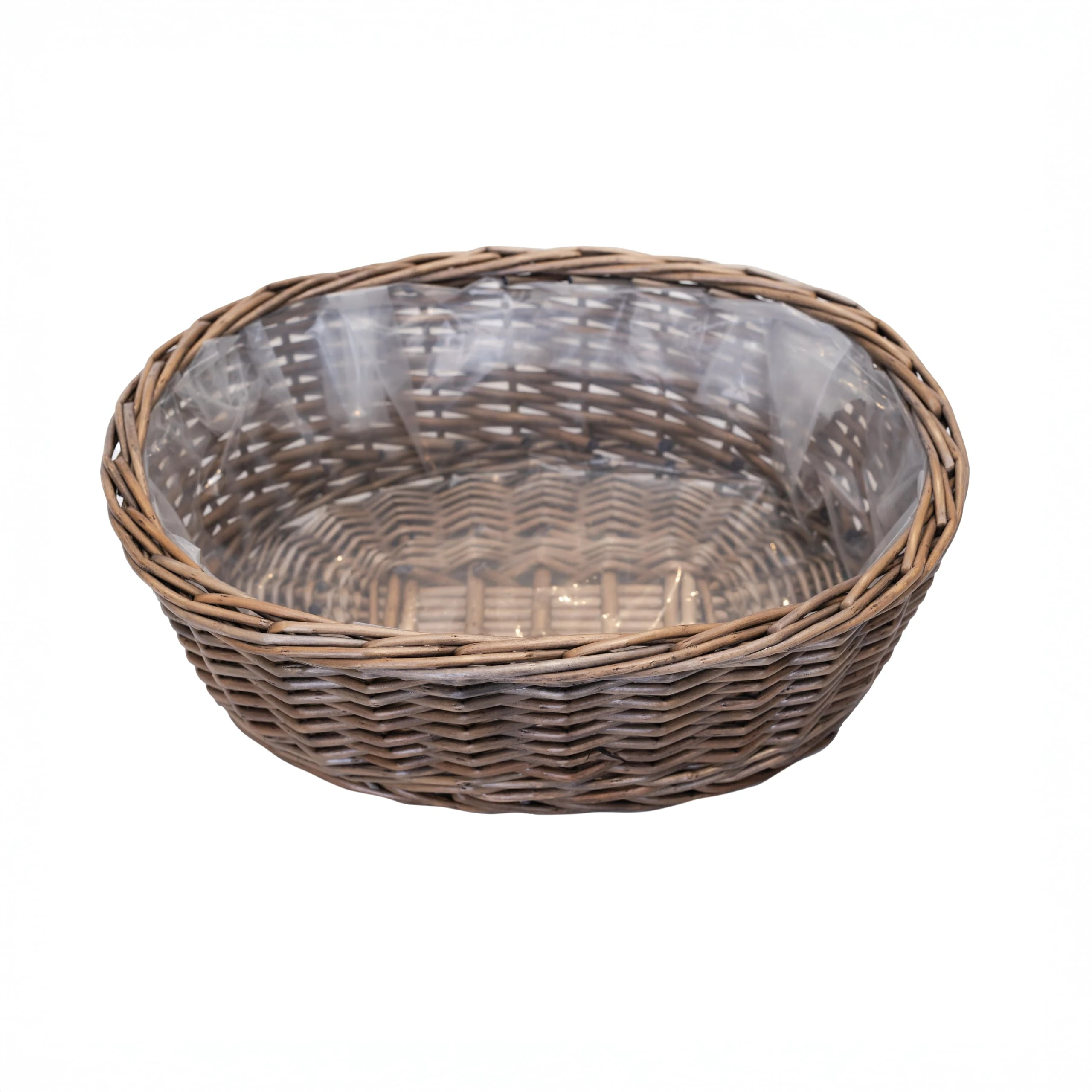 Arthur Cameron – Oval Wicker Basket Tabletop Planter – Handwoven Plant Pot and Decorative Home Accessories (Antique Wash, Large)