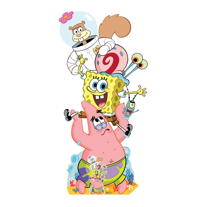 Star Cutouts SC4758 SpongeBob & Friends 185cm Group Stack Cutout – Giant Character Display for Birthdays, Kids Parties & Events