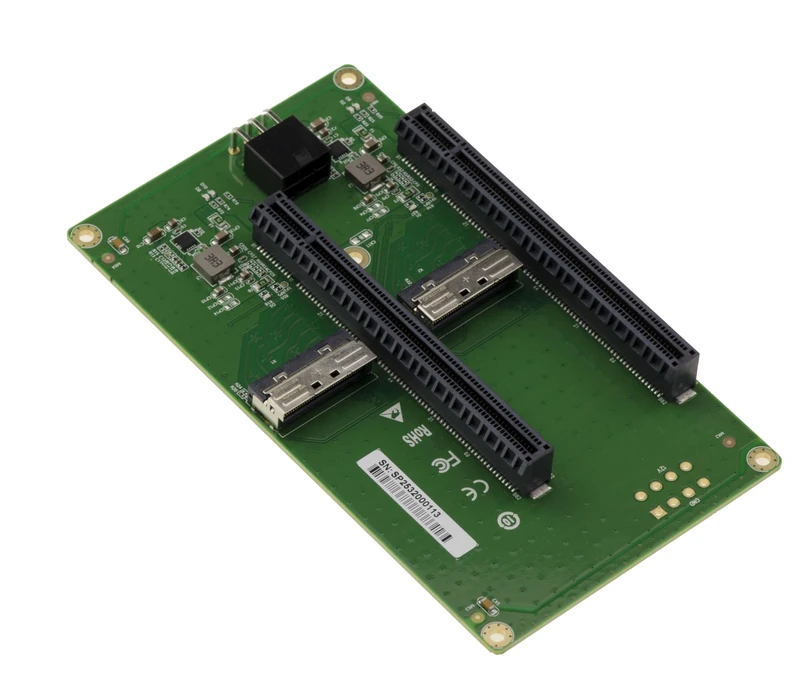 KALEA-INFORMATIQUE Riser Adapter 2X MCIO 8i to PCIe Gen 5.0 for Offsetting One PCI Express Port in 2 Outputs x16 (x8 Effective)