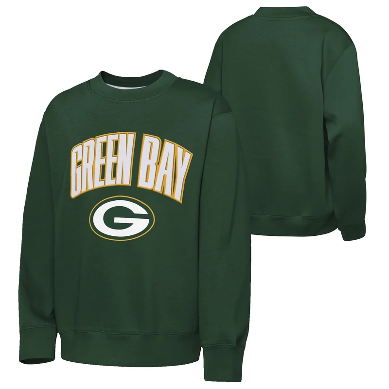 NFL Boys Place Kicker Po Flc Crew Neck Fleece, Hunter, 7-8 Years EU