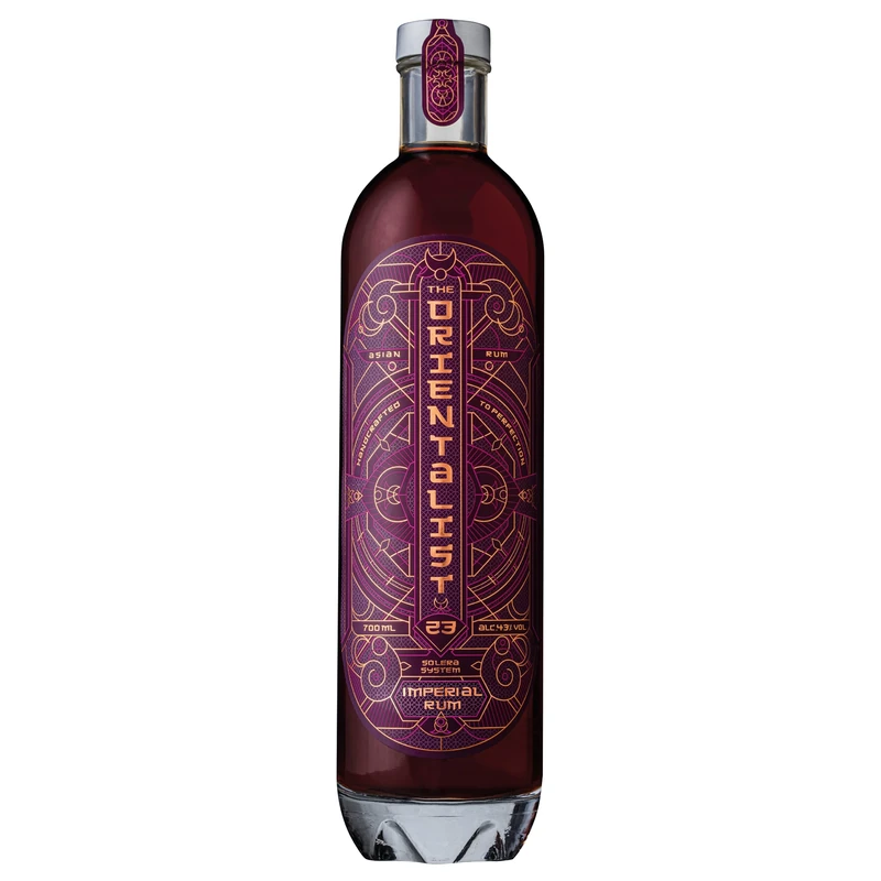 The Orientalist Imperial Solera 23 Dark Rum 70cl, Solera-aged blend (6-23 years) from Thailand, Philippines & Indonesia in ex-bourbon & Pedro Ximenez casks, 43% ABV - sipping, cocktails & gifting