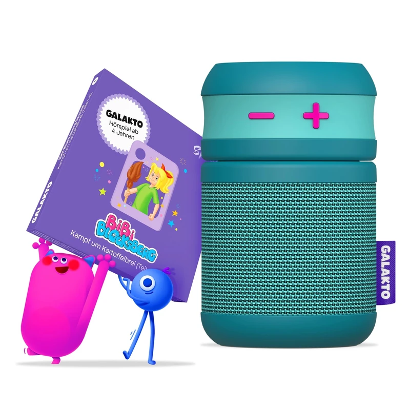 Galakto - Children's music and radio play player for home and on the go, Bibi Blocksberg Special Edition, on Amazon, including token "Kampf um Kartoffelmash" (German language)
