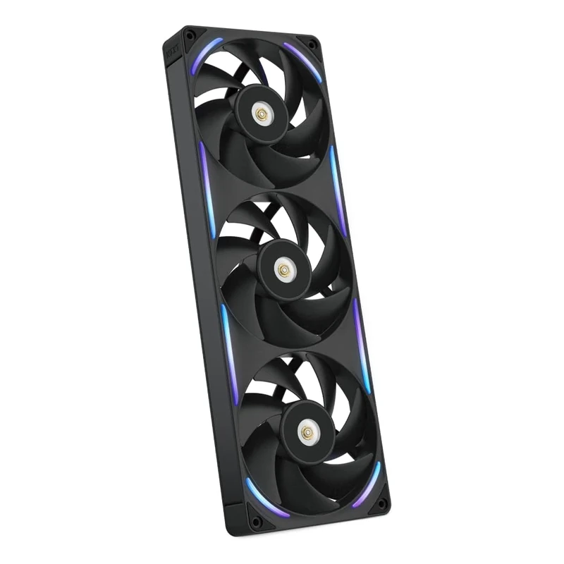NZXT F360X Performance Single-Frame Fan - 3x 120mm PWM RGB PC Case Fans - Max Airflow & Static Pressure - Low Noise - LCP Frame & Blades - Magnetic Fluid Dynamic Bearing - 30mm Thick - Black