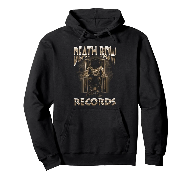 Official Death Row Records Brown Chrome Logo Pullover Hoodie