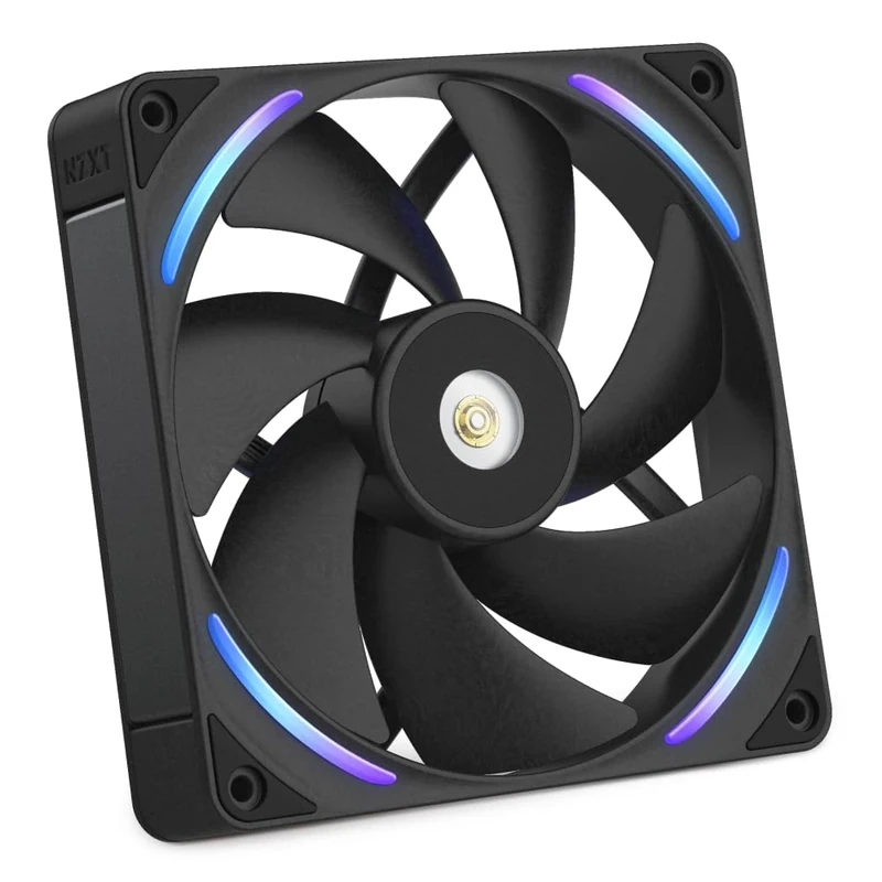 NZXT F140X Performance Fan - 140mm PWM RGB PC Case Fan - Max Airflow & Static Pressure - Low Noise - LCP Frame & Blades - Magnetic Fluid Dynamic Bearing - 30mm Thick - Black