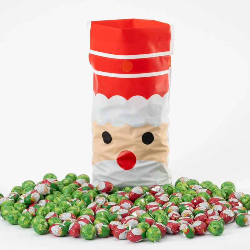 The Christmas Chocolate Selection Santa Bag - Packed Full Of Over 100 Chocolate Sprouts & Santa Foiled Eggs