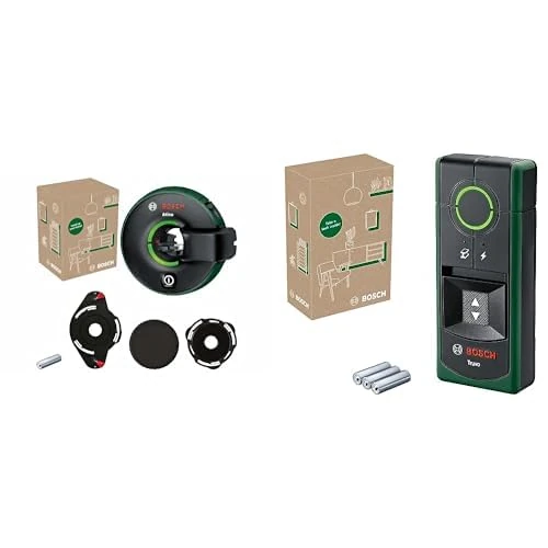Bosch All-in-1 line Laser Atino 2nd gen. with Removable and Lockable Measuring Tape & Bosch Detector Truvo 2nd gen.