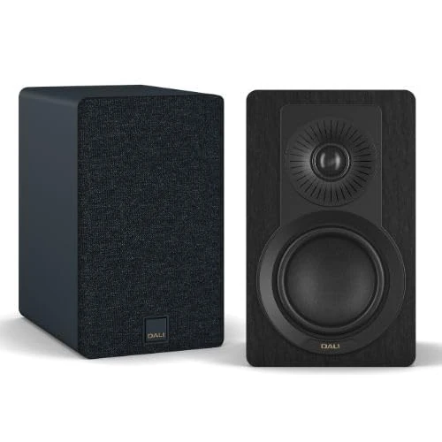 DALI KUPID Premium Compact Passive HiFi Shelf Speakers 2 Way Design with 4.5" Woofer and 1" Tweeter Includes Wall Mount (Pair) - Black Ash