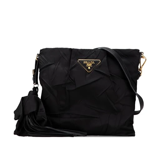 Prada Pre-Loved Tessuto Stropicciato Tassel Crossbody