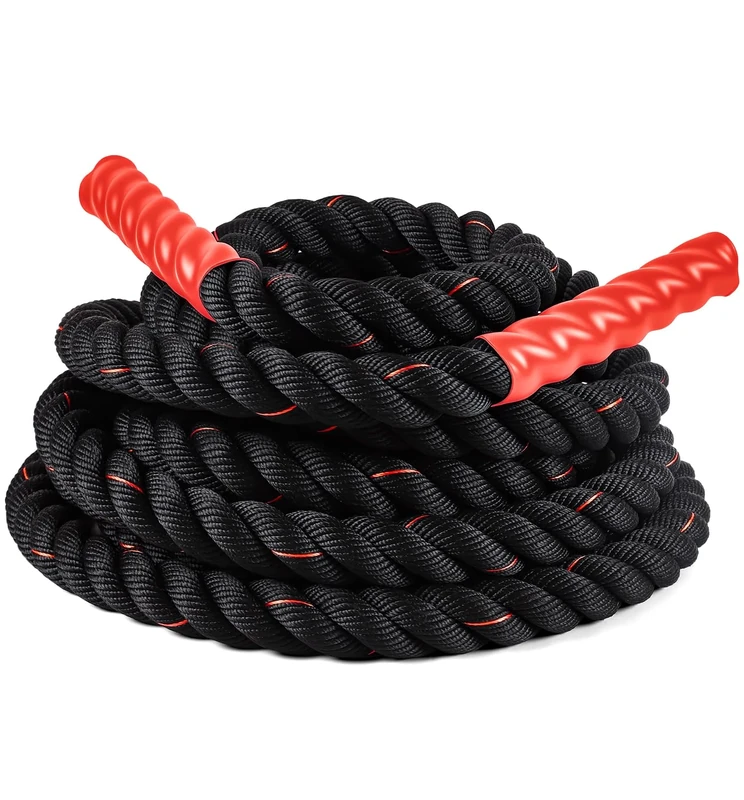 Ultrasport Battle Rope, Length 12 Meters, 3,8 cm Diameter, Training for Strength Endurance & Muscle Building, for Effective Full-Body Workout & Functional Training