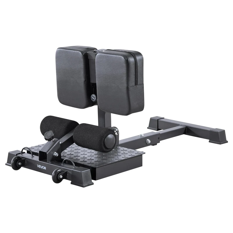 VEVOR Sissy Squat Machine, Multi-Function Deep Sissy Squat Bench for Leg Muscle Training, Easy Setup & Foldable Core Waistline & Glute Workout Equipment, Leg Exercise Machine for Home Gym, Black