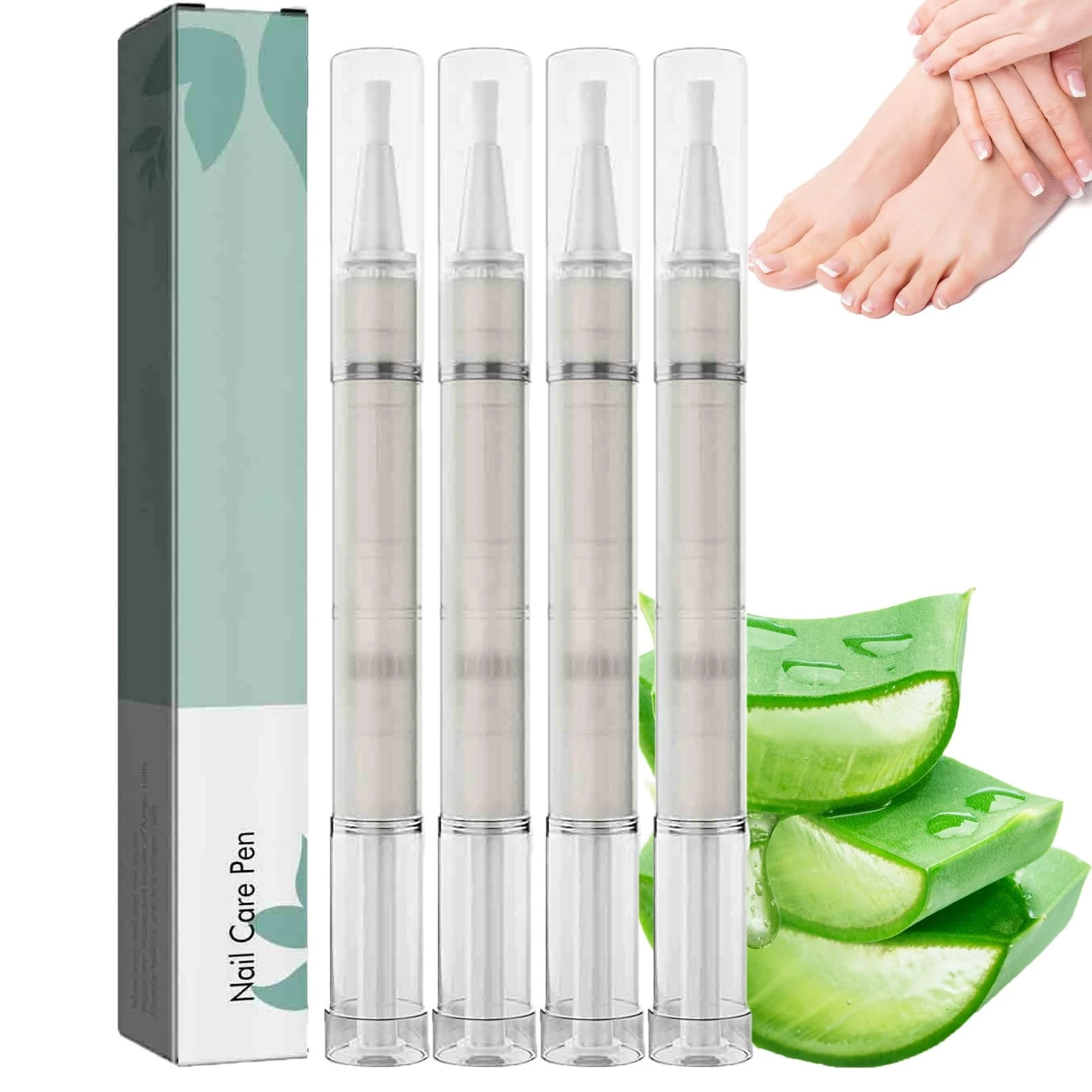 Orville Nail Fungus Pen, Orville Antifungal Pen, Mullend Nail Care Pen, Swissclear Anti Fungal pen, Natural Ingredients Nail Serum, Nail Strengthener with Tea Tree Oil, Aloe Vera and Vitamin E (4PCS)