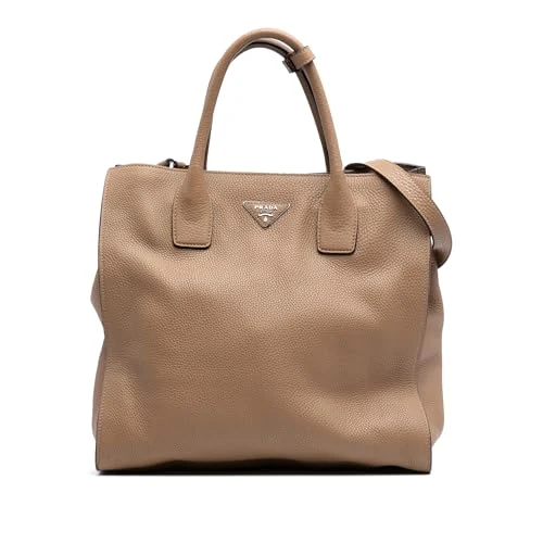 Prada Pre-Loved Vitello Daino Open Convertible Tote Handbag