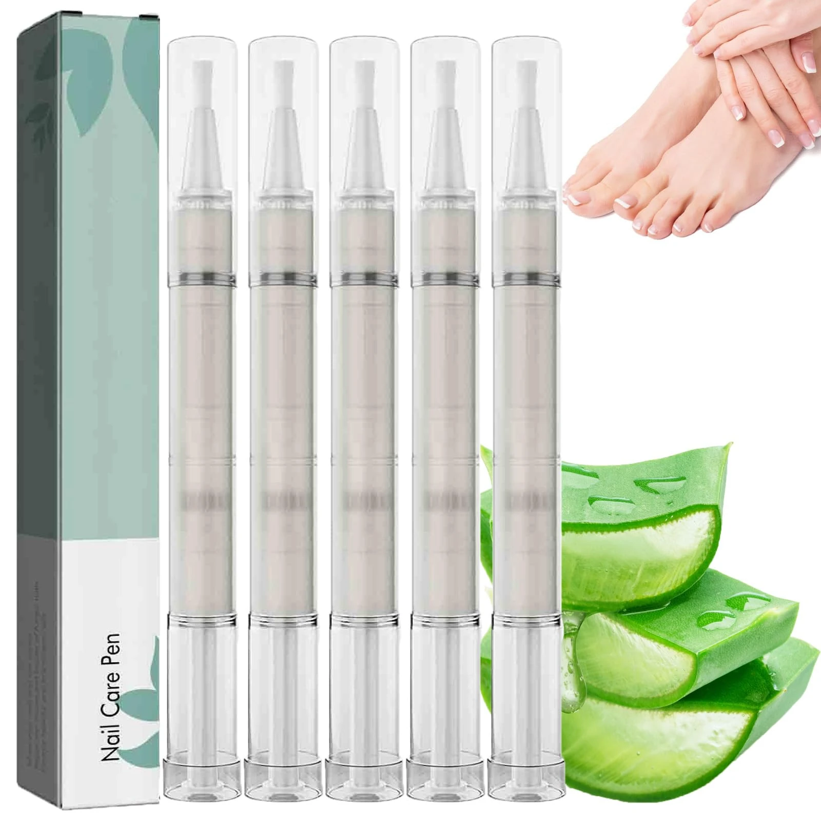 Orville Nail Fungus Pen, Orville Antifungal Pen, Mullend Nail Care Pen, Swissclear Anti Fungal pen, Natural Ingredients Nail Serum, Nail Strengthener with Tea Tree Oil, Aloe Vera and Vitamin E (5PCS)