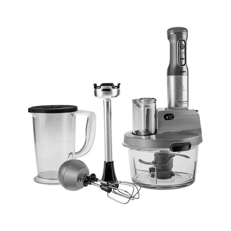 Karaca Mastermaid 8 in 1 Food Processor & Blender, 1.5L Glass Bowl & 1.2L Smoothie Jar, Stainless Steel Blades Multifunctional Food Chopper for Kitchen, 2500W, Galaxy Grey