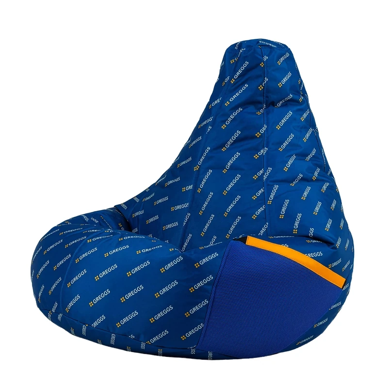 icon Greggs Gaming Recliner Bean Bag Chair, Water Resistant Fabric, Recliner Beanbag for Indoor and Outdoor Use with Filling Included, Novelty Gifts, Gaming, Bedroom, Living Room, Garden