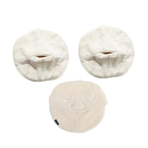 BAZEITFLOW 3Pcs Coral Fleece Face Mask Towels for Women Hot and Cold Compress Moisturizing Skin Care Reusable Soft Face Towels for Daily Beauty and Facial Treatment