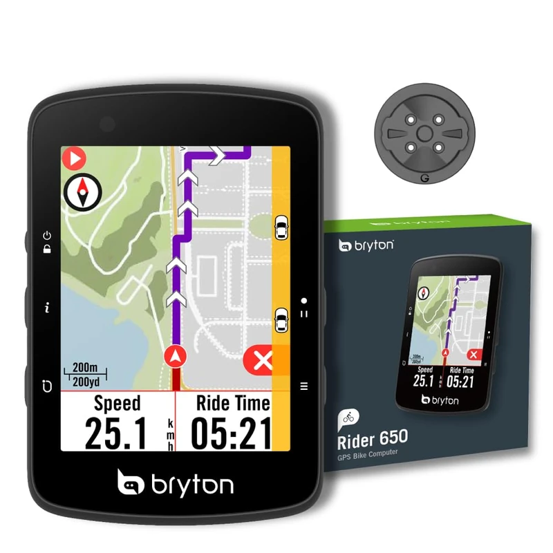 Bryton Rider 650E GPS Cycle Computer, Navigation with 2.8" Colour Touchscreen