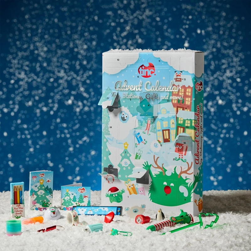 Tinc Advent Calendar | Children's Stationery & Toys | 24 Boxes of Surprises for the Holiday Season | Great for Boys & Girls
