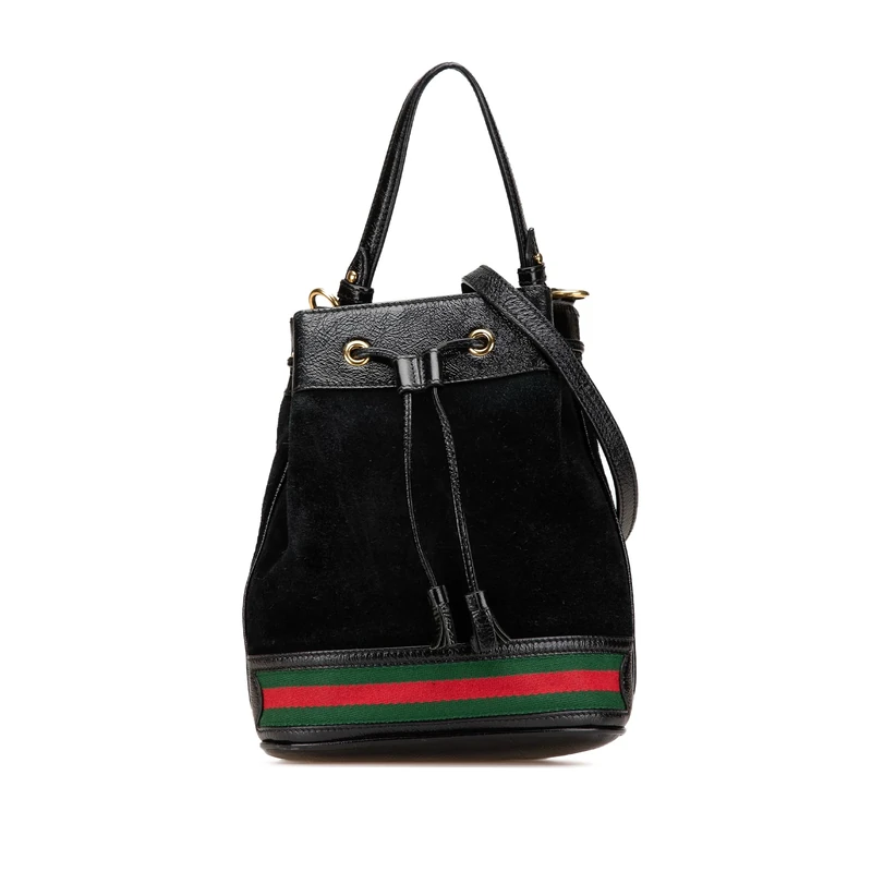 Gucci Pre-Loved Small Suede Ophidia Bucket Handbag