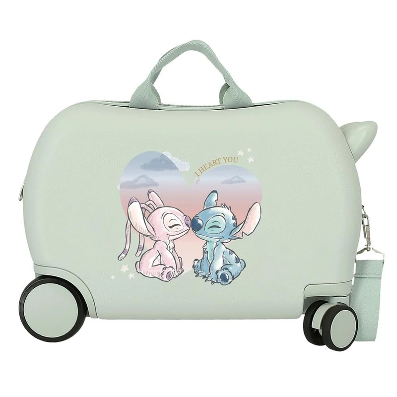 Joumma Disney Stitch I Heart You Children's Suitcase Green 45 x 31 x 20 cm Hard Shell 1.8 kg ABS 24.6L Hand Luggage